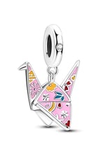Pembe Origami Sallantılı Charm