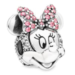Pembe Taşlı Puantiyeli Miniş Fare Charm