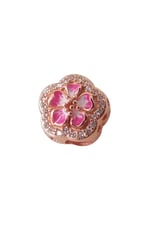 Rose Pembe Çiçek Gümüş Charm