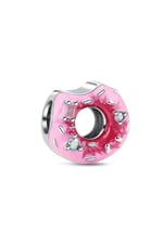 Taşlı Pembe Donut Charm