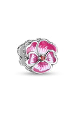 Taşlı Pembe Menekşe Charm