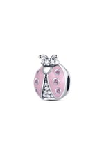 Taşlı Pembe Uğur Böceği Charm