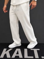 Baggy Beyaz Keten Pantolon
