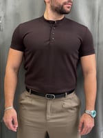 Henley Yaka Oysho Kumaş Tişört