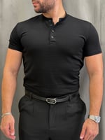 Henley Yaka Oysho Kumaş Tişört