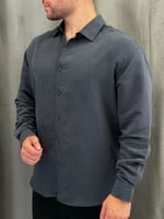 Oversize Modal Antresit Gömlek