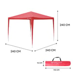 FreeCamp Girona AND1026 240x240cm Pe Tente-KIRMIZI