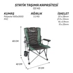 FreeCamp Shelby Katlanır Sandalye-HAKİ-SİYAH