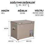 Icepeak Danfo 45 Kompresörlü Buzdolabı 45 Litre