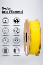 Beta PLA+ Filament Cyber Sarı