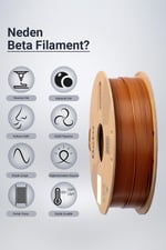 Beta PLA High-Speed Filament Brown(Kahverengi) - 1KG