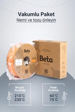 Beta PLA High-Speed Filament Coral Orange(Mercan Turuncu) - 1KG