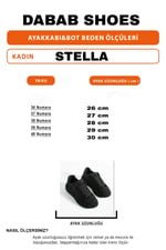 STELLA Kadın Siyah Taşlı Işıltılı Platform Sneakers Spor Ayakkabı