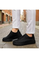 STELLA Kadın Siyah Taşlı Işıltılı Platform Sneakers Spor Ayakkabı