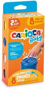 Bebek Parmak Boyası 8 Renk 8X50 Ml Süper Yıkanabilir 2+ Yaş