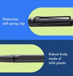 Lamy Safarı Roller Kalem Metal Klıps Mat Sıyah