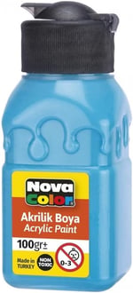 N.Color Akrilik Boya Sise 100 Gr Turkuaz