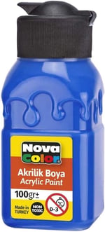N.Color Akrilik Boya Sise 100 Gr Mavi