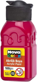 N.Color Akrilik Boya Sise 100 Gr Kirmizi