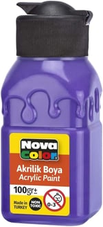 N.Color Akrilik Boya Sise 100 Gr Mor