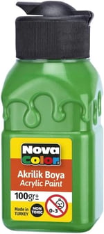 N.Color Akrilik Boya Sise 100 Gr Yesil