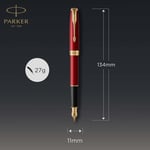 Parker Sonnet Lake Kırmızı GT Dolma Kalem, F uç