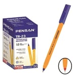 Pensan TR-23 Tükenmez Kalem Üçgen Mavi 50'li