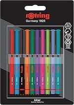 Rotring Fineliner, Keçe Uçlu Kalem, 10'Lu Bls, Karışık