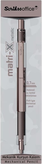 Scrikss Matrı-X  Versatil 0.7 Mm Metalik Gri Şeffaf Amb.