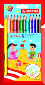 Stabılo Trio Thick 12'Li + Kalemtıraş Hartung