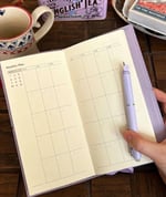 Victoria's Journals Charm-Kuş, Tarihsiz Planlayıcı 9X19 Cm,80  Yap, 100 Gr.Ivory.- Lila