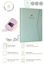 Victorias Journals Geçmeli Ve Cepli Defter A5 Ivory 80 Gr. 128 Yp.Pastel Yeşil