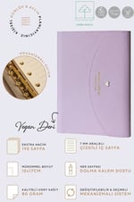 Victoria's Journals Mekanizmalı Defter A6+ Ivory 80 Gr. 96 Yp. Lila