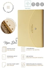 Victoria's Journals Mekanizmalı Defter A6+ Ivory 80 Gr. 96 Yp.Sarı