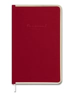 Victoria's Journals Monaco Süet Sert Kapak Defter 100Gr. 96 Yaprak 13X21 Cm. Kenar Altın Demir Ve Altın Yaldız Çizgiliı Kırmızı