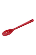 9 Parça Silikon Spatula Fırça Kaşık Kevgir Çırpıcı Makarna Kaşığı Servis Seti Kırmızı
