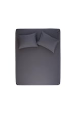 Antrasit Çift Kişilik Lastikli Çarşaf Ve Yastık Kılıfı 200x200 Cm Antrasit 200v78