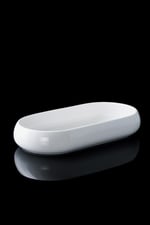 Bianco Perla Porselen Gondol Kase - 35 Cm