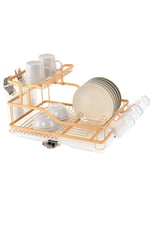 Bianka Paslanmaz Alüminyum İki Katlı Bulaşıklık - Altın