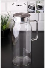 Cam Sürahi Borosilikat Çelik Kapak - 2 Litre