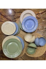 Chichi Home Porselen 6 Kişilik 24 Parça Renkli Yemek Takımı