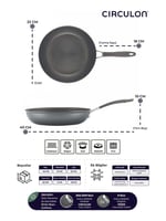 Circulon A1 Serisi ScratchDefense Çizilmez Yapışmaz 3'lü Kızartma Tava Seti - 22CM, 26CM, 28CM