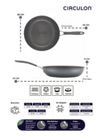 Circulon A1 Serisi ScratchDefense Çizilmez Yapışmaz 3'lü Kızartma Tava Seti - 22CM, 26CM, 28CM