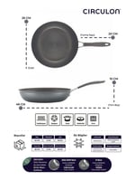 Circulon A1 Serisi ScratchDefense Çizilmez Yapışmaz 3'lü Kızartma Tava Seti - 22CM, 26CM, 28CM