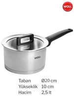 Concept Kapaklı Profesyonel Sos Tenceresi - 20 CM