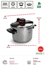 Concept Pro Çelik Düdüklü Tencere 22cm
