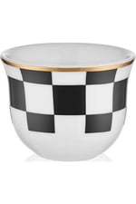 Dervısh Kulplu Gawa St 6+6 Dama Siyah Beyaz Premıum