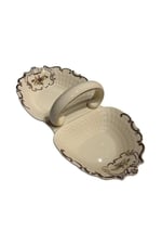 Diana 2 Bölmeli Çerezlik Sosluk Vintage Çiçek Desenli Gold Detaylı