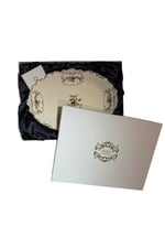 Diana 2 Boy Kayık Tabak Vintage Çiçek Desenli Gold Detaylı