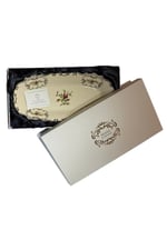 Diana 6 Parça Pasta Börek Salata Sos İkram Seti Vintage Çiçek Desenli Gold Detaylı